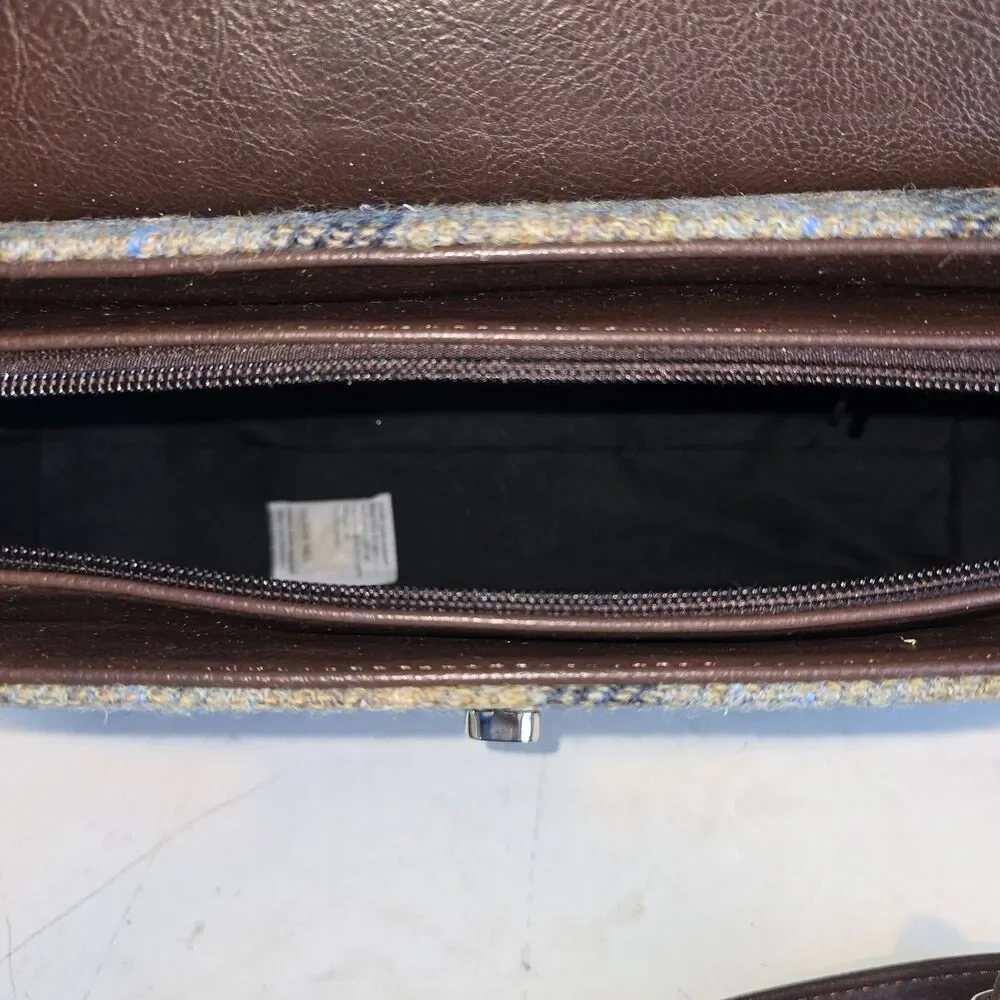 Harris Tweed Satchel Bag Wool - Calder Glen Appin Of Scotland Col58